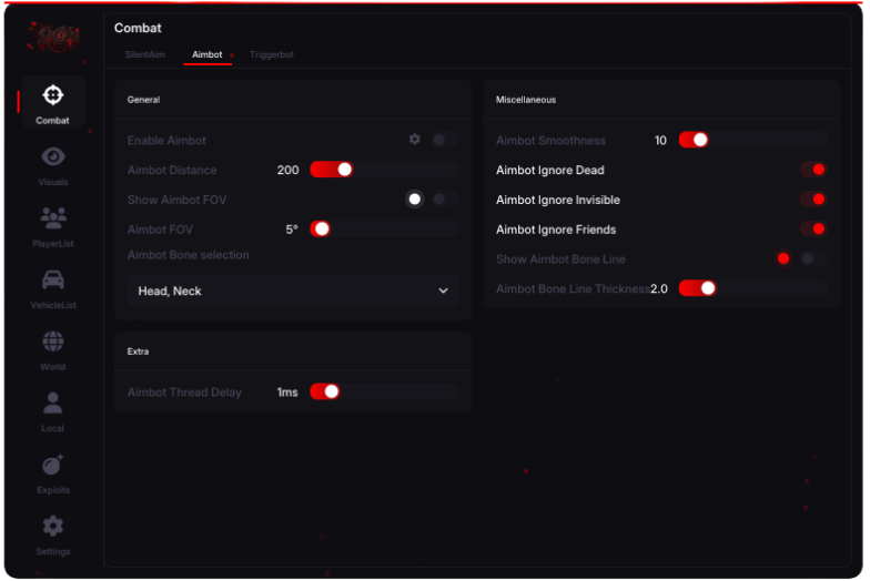 90s Fivem Cheat Suite ESP Telemetry Menu Preview Overlay